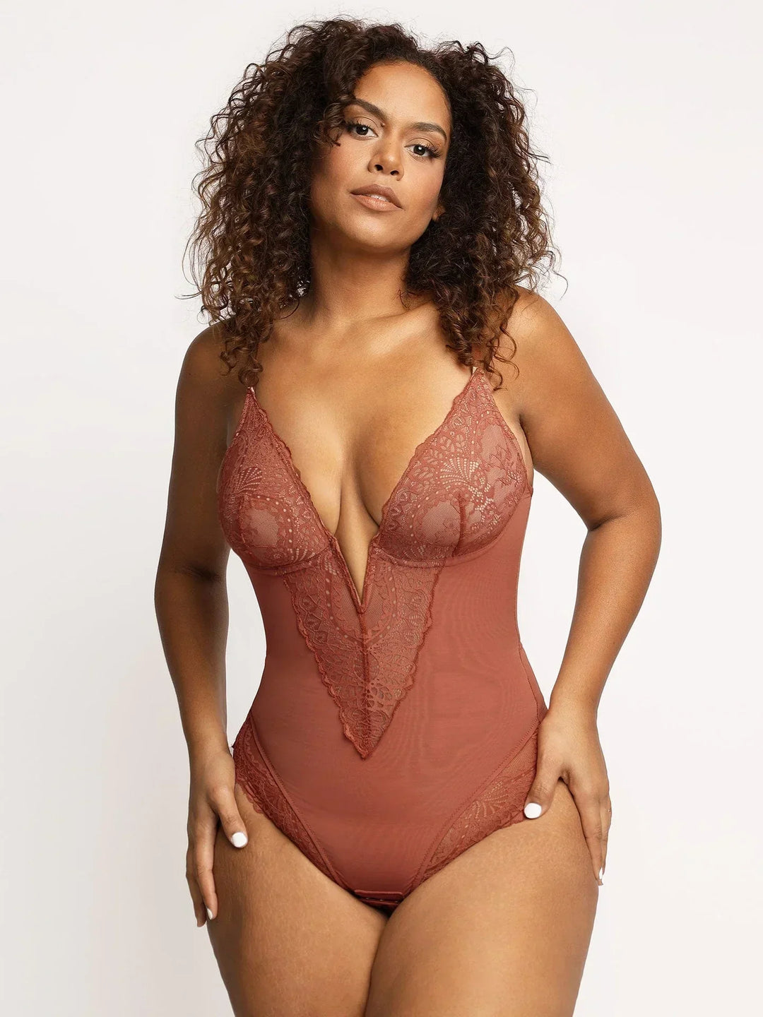 Denise |  Bodysuit met diepe v-hals