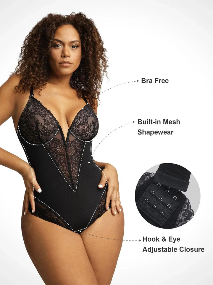 Denise |  Bodysuit met diepe v-hals